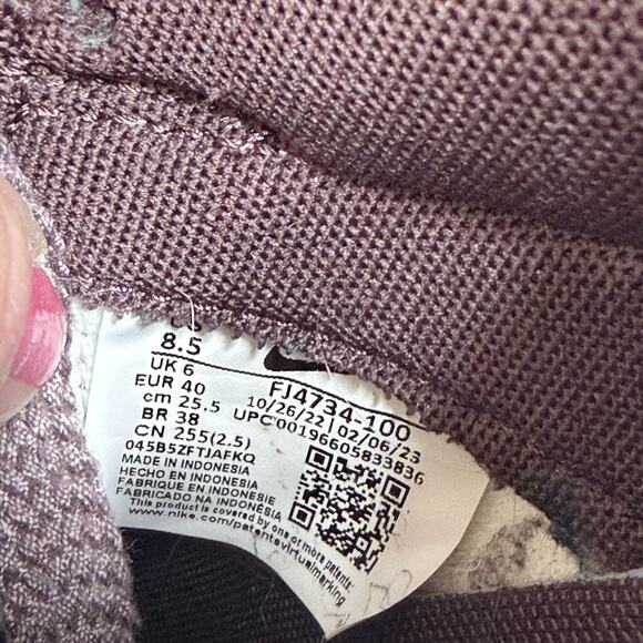 Nike Dunk Low Athletic Sneakers Women's 8.5 Plum Coconut Milk Suede Low Top - Picture 10 of 10